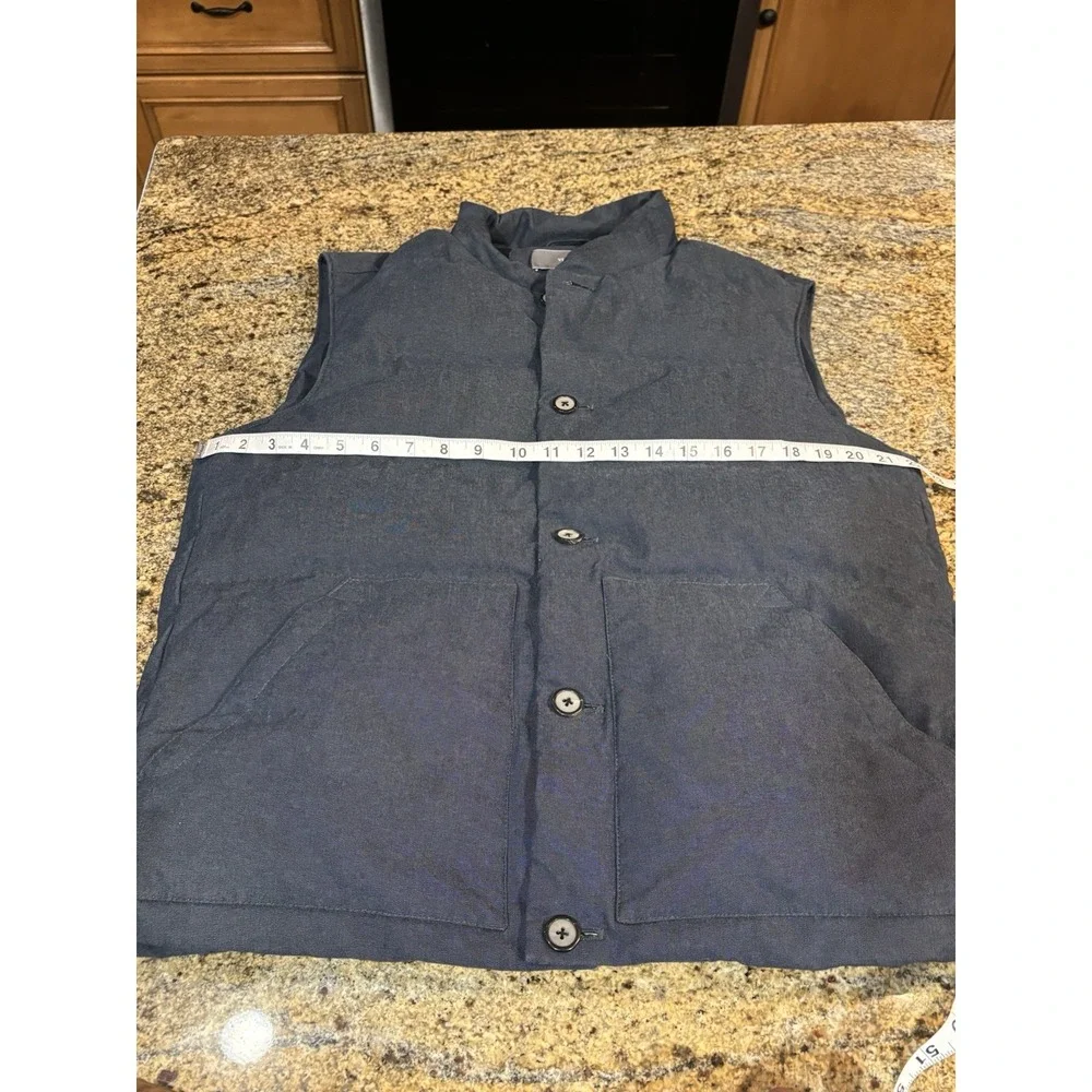 Vince Down Puffer Vest Men's Medium Blue Quilted‎ Sleeveless Jacket